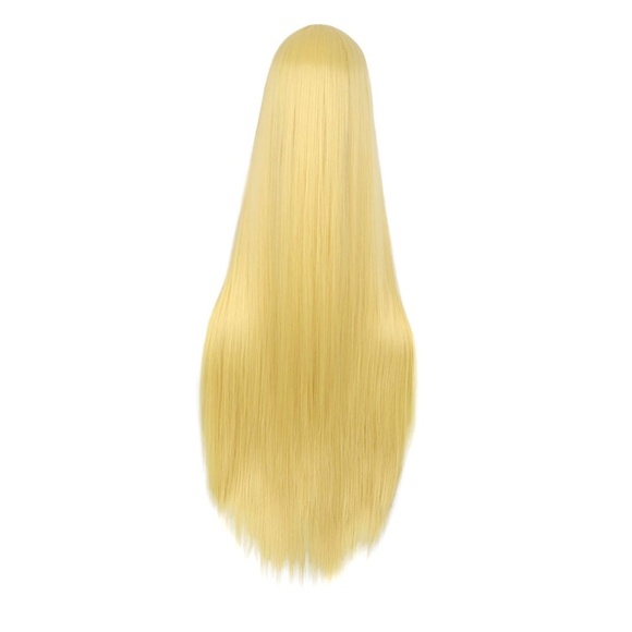 40" Long Blonde Straight Cosplay Wig, Anime Costume Party Hair for Women - Picture 4 of 5